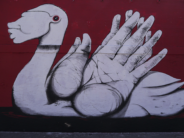 Swan with hands – the completed RUN&nbsp;painting
